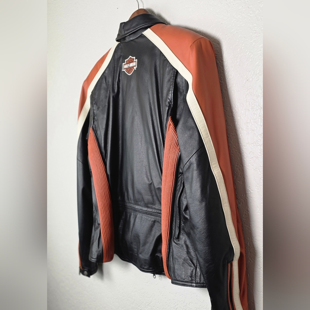 Harley Davidson Women's Bikercore Motorcycle Leather Jacket - Size 1W (18/20) - Picture 6 of 17